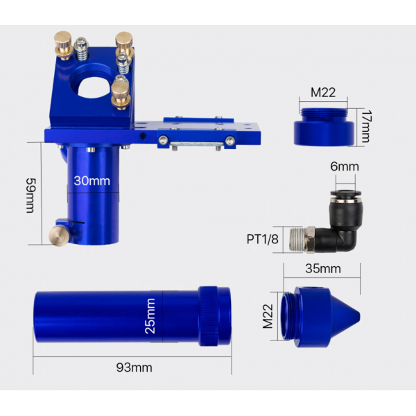  Laser Head Focusing Lens D20mm RED