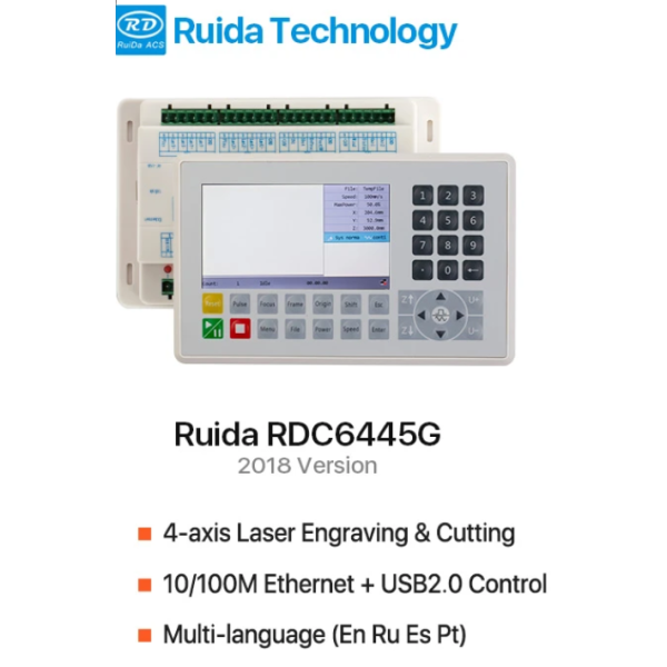 Laser χάραξης κοπής 60x40εκ RUIDA 6445G 80W-100W