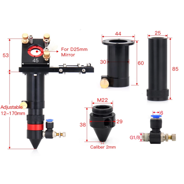 Set CO2 Laser Head 