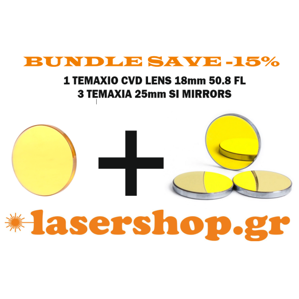 CVD LENS 18mm 50.8FL+3 PCS SI 25mm MIRROR BUNDLE